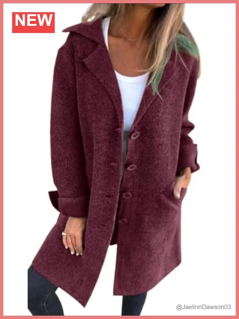 Long Cardigan Notched Collar Button Down Loose Knit Blazer Sweater Jacket